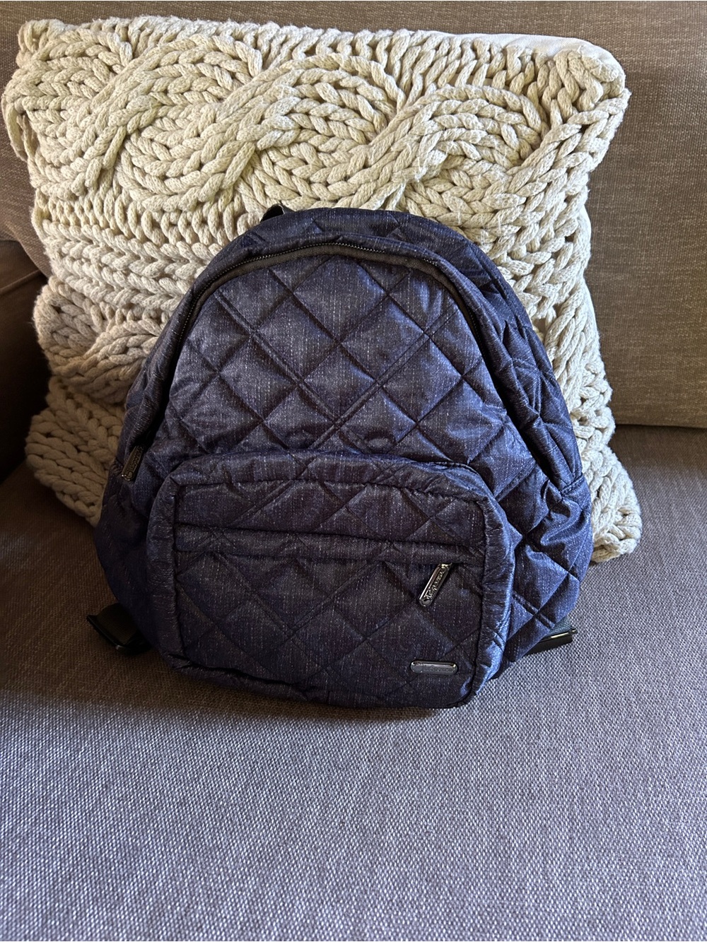 LeSportsac City Piccadilly backpac Quilted Navy Blue